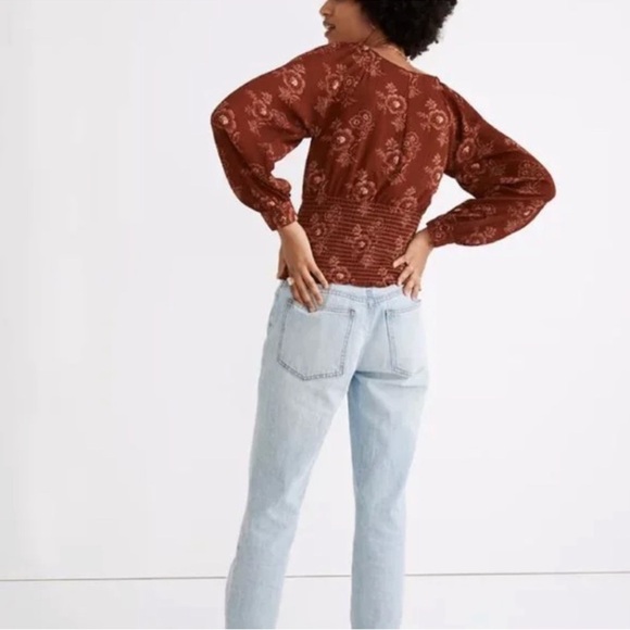 Madewell Preston Puff-Steve Top in Letterpress Floral Small - Picture 2 of 10